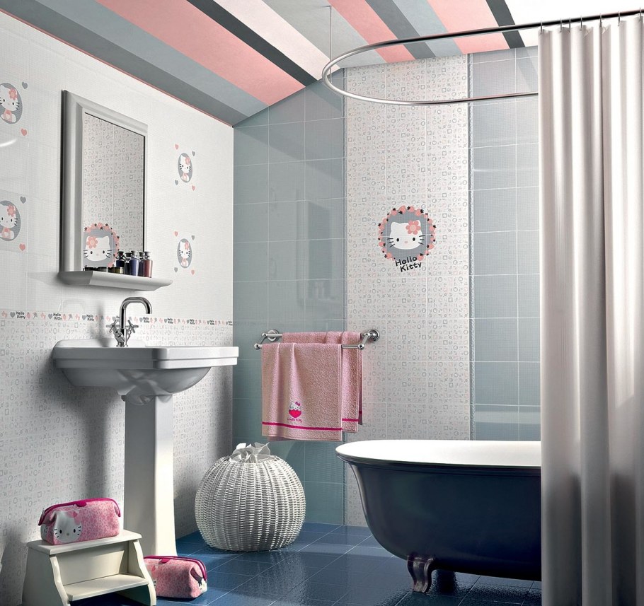 Ванная комната в розовом цвете