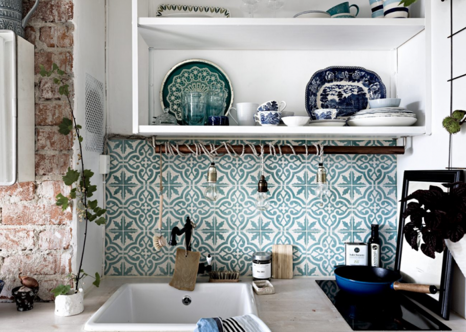 Кухонный фартук в марокканском стиле