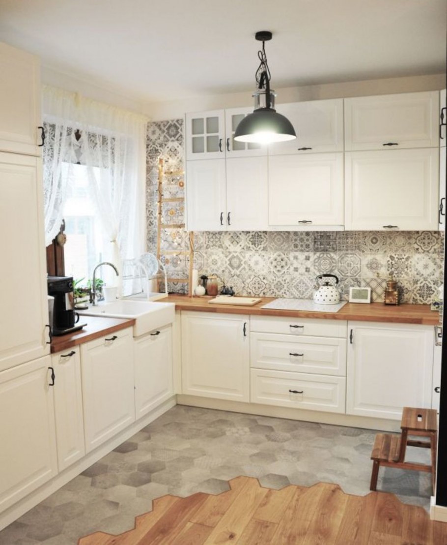 Бежевая кухня в скандинавском стиле