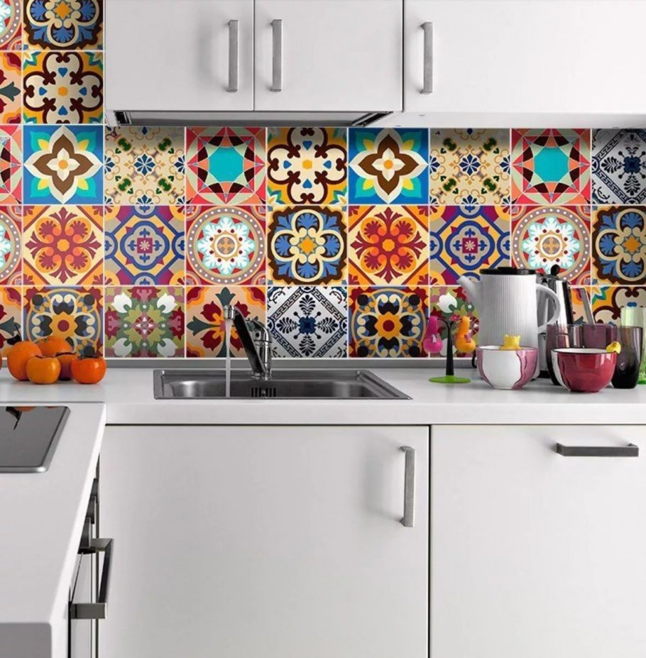 Плитка азулежу на кухне