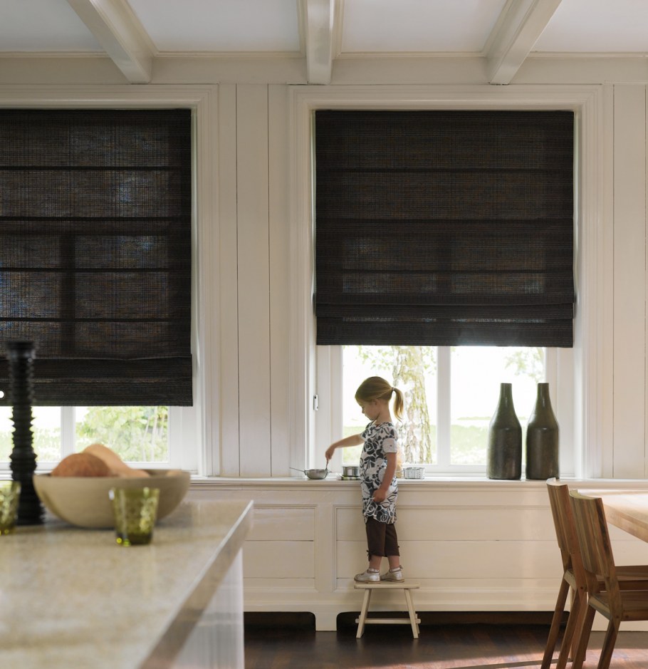 Римские шторы с бахромой