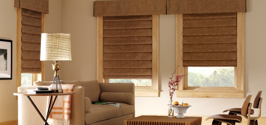 Римская штора с рюшами