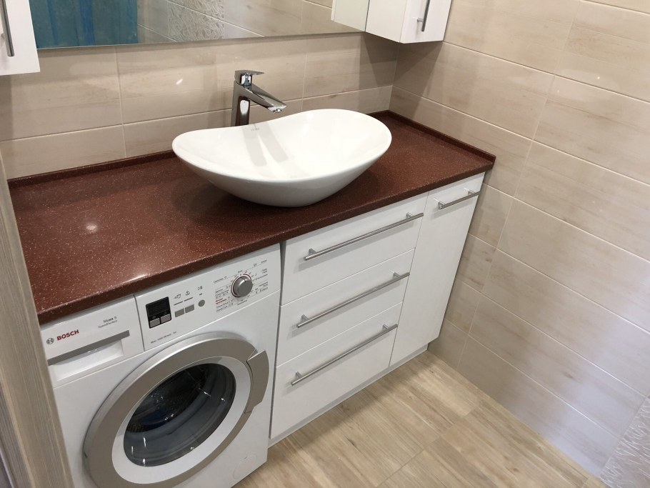 Тумба со столешницей из керамогранита