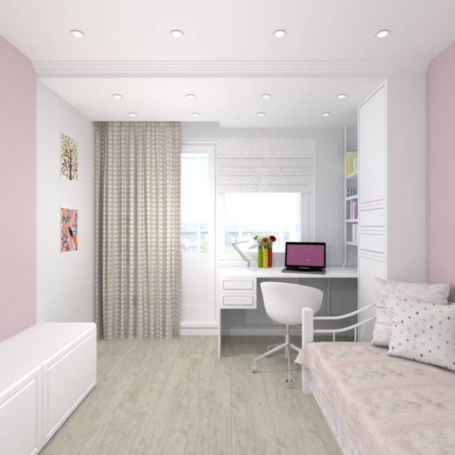 Комната для девочки в светлых тонах