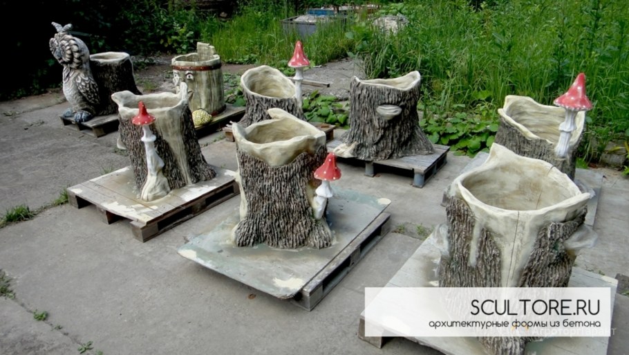 Поделки из цемента для сада