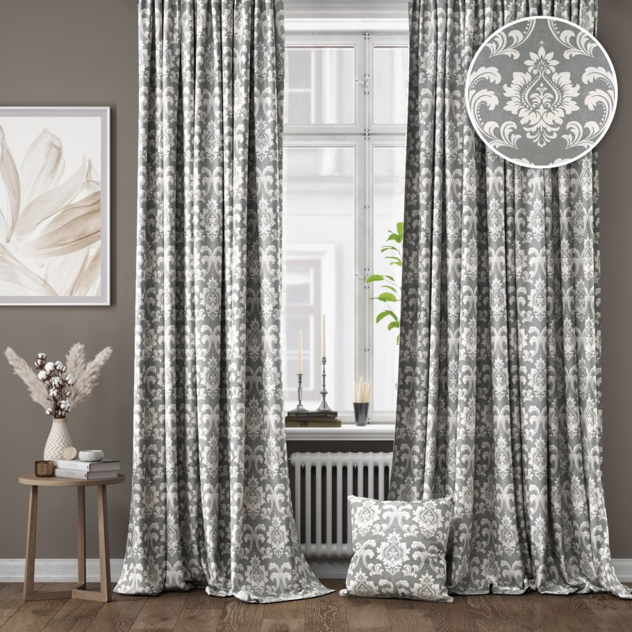 Желтые бархатные шторы