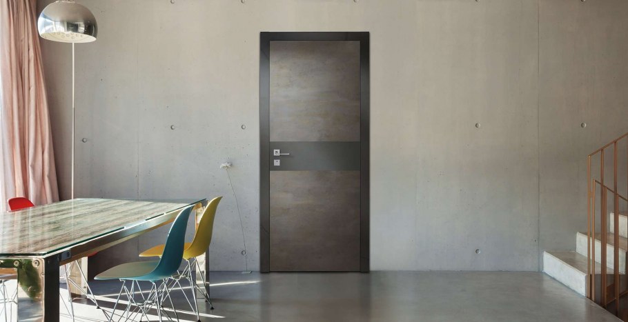 Прихожая в стиле лофт бетон