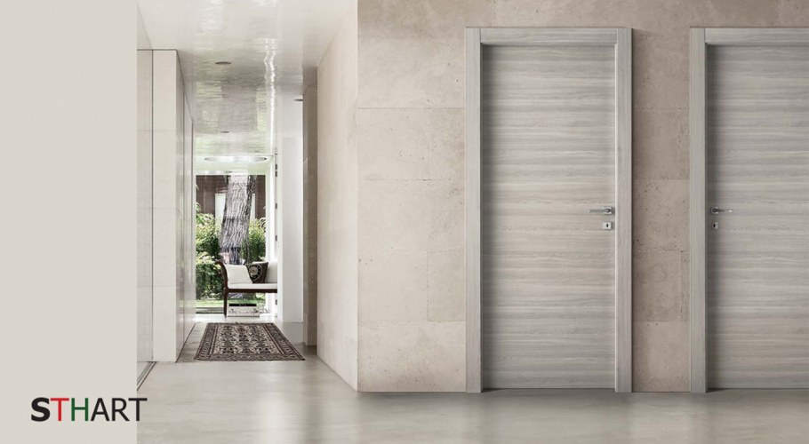 Двери под бетон межкомнатные в интерьере