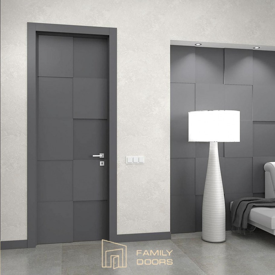 Двери под бетон в интерьере