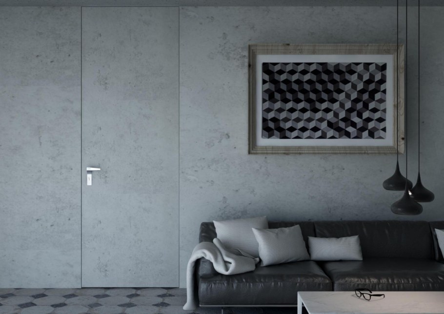 Графитовые двери в интерьере