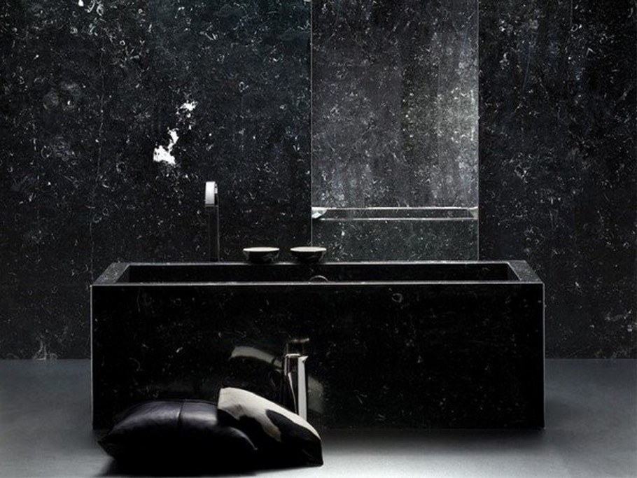 Dark Black Marble Bathroom плитка