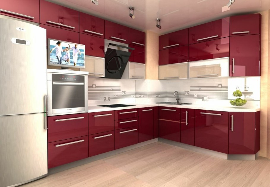 Кухонный гарнитур с радиусными фасадами