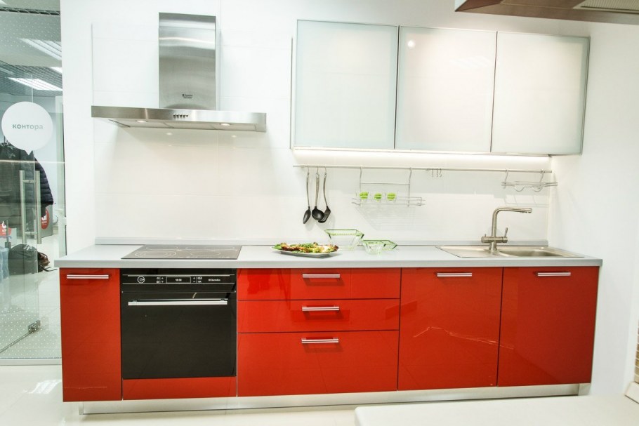 Кухня угловая серая