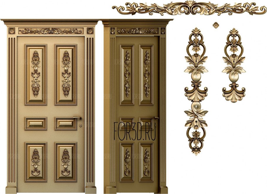 Двери на домик из картона