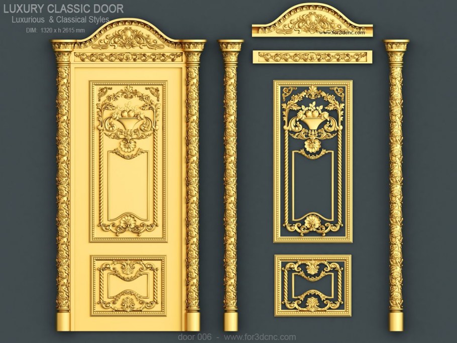 Двери 3д модель STL для ЧПУ