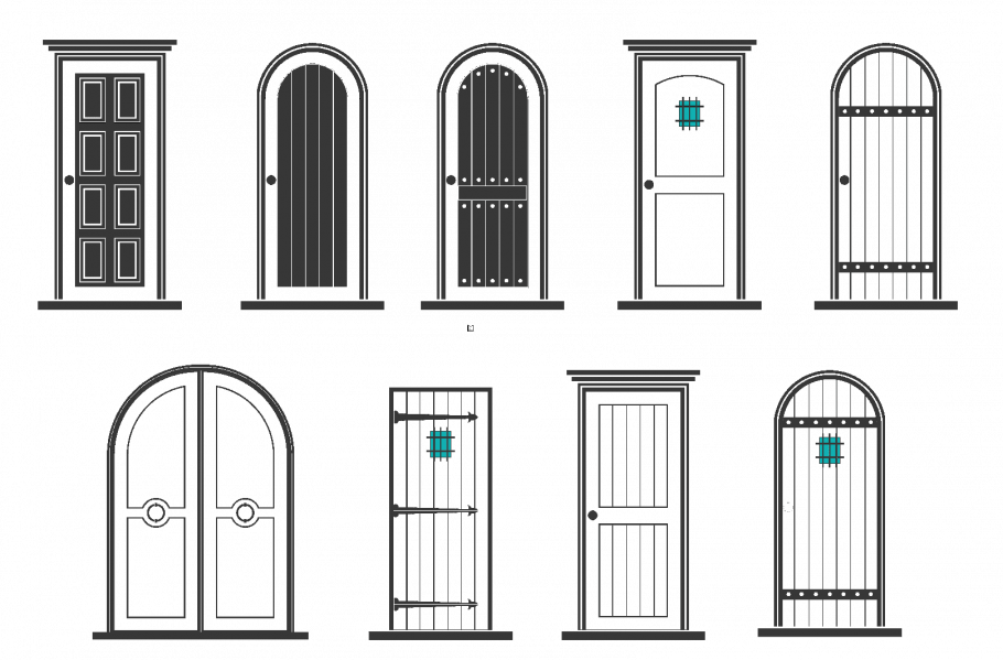 Фасад с арочными окнами