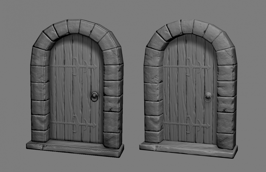 Сказочная деревянная дверь