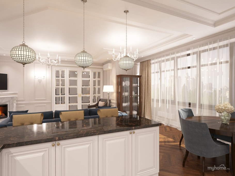 Люстра над столом