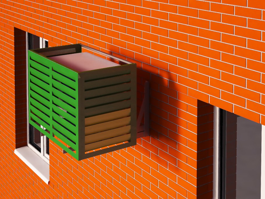 Фасадный короб для кондиционера