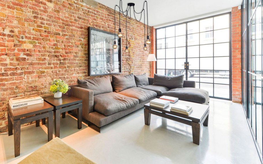 Кирпич в интерьере