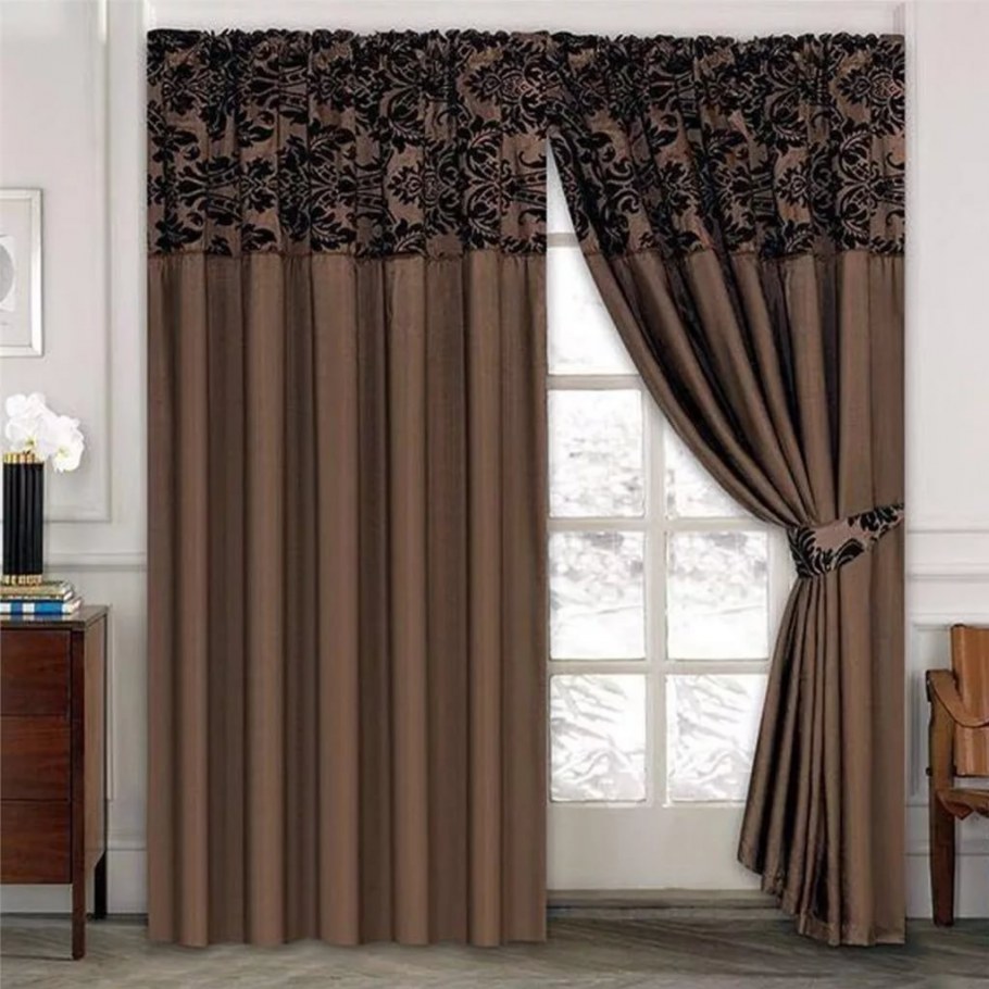 Портьеры шоколадного цвета