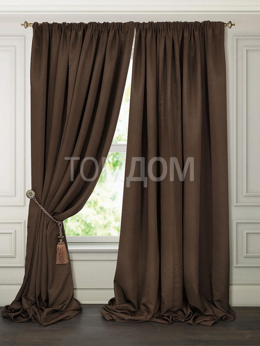 Портьеры коричневые