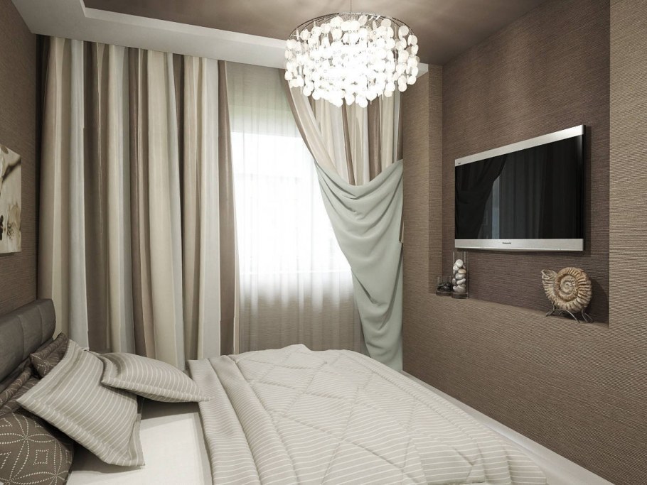 Спальня в кофейных тонах