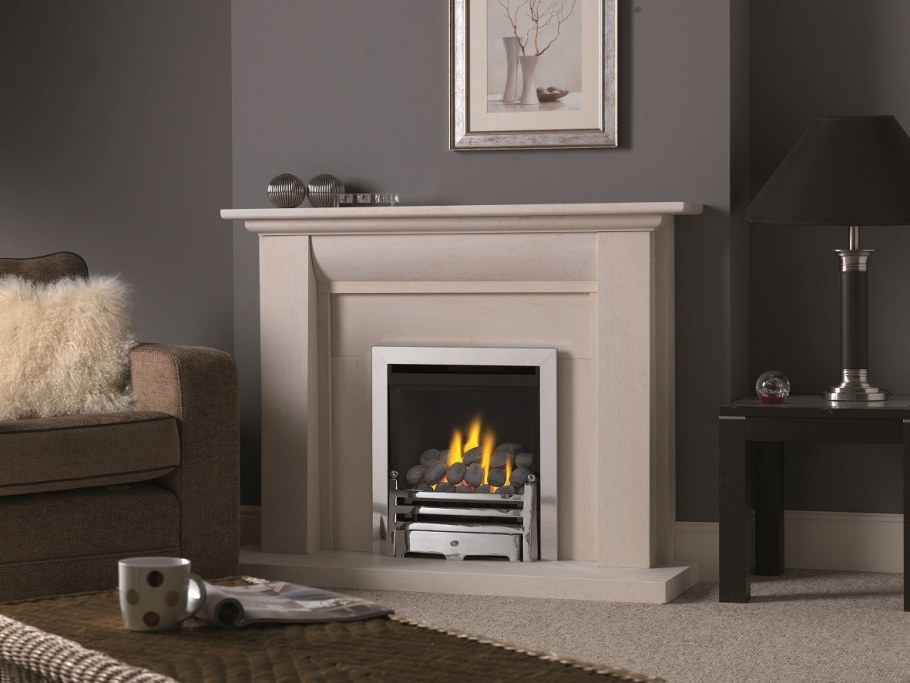 Электрокамины в светлой гостиной