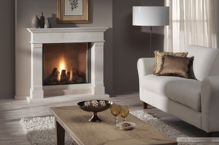 Свечной камин в современном интерьере