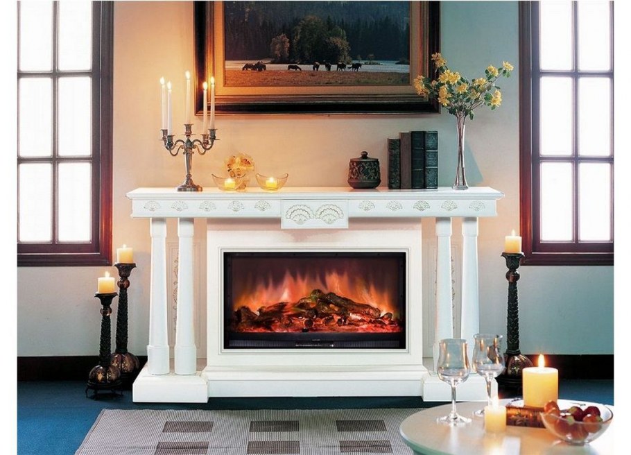 Электрический камин Гленрич Роял белый