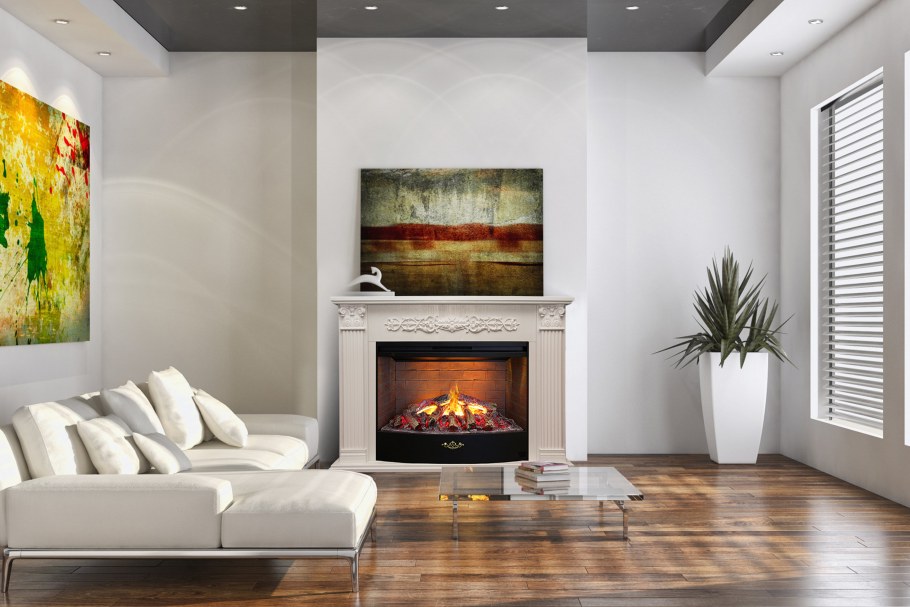 Камин электрический белый