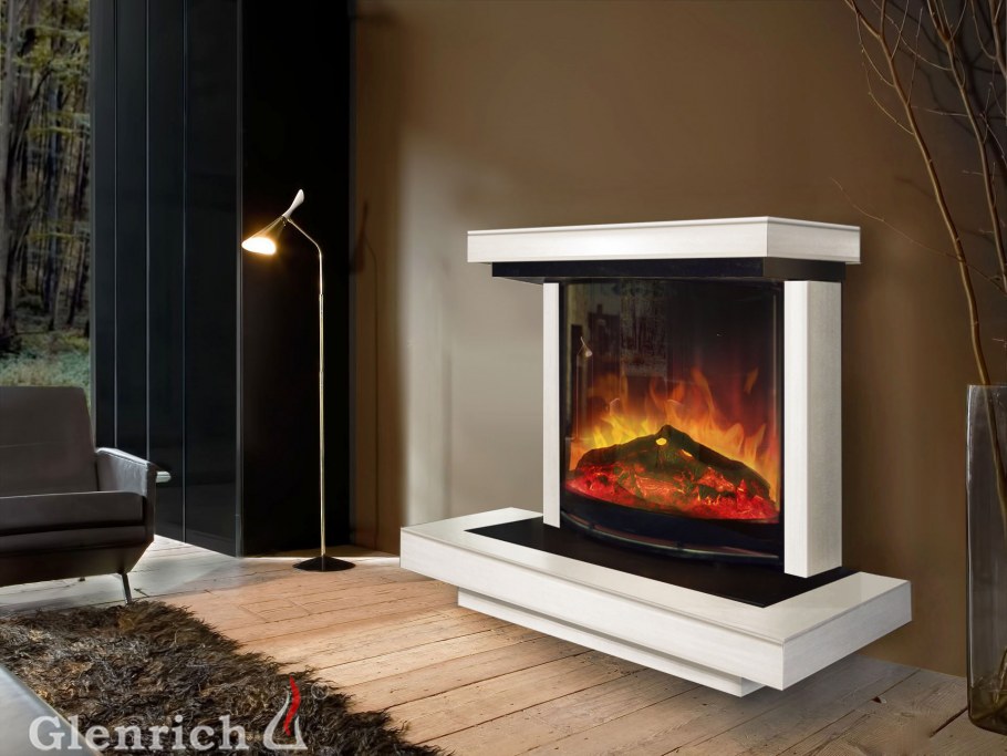 Полка над камином белая