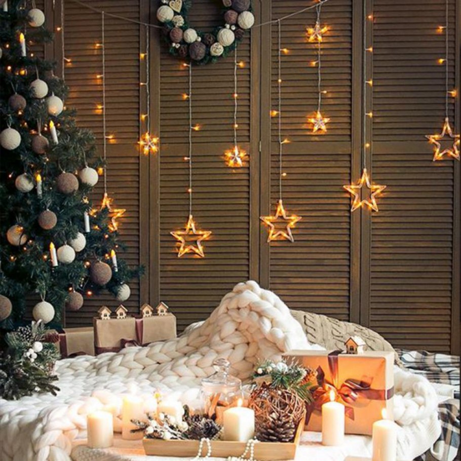 Украшение шарами на новый год