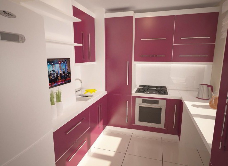 Маленькая кухня с барной стойкой