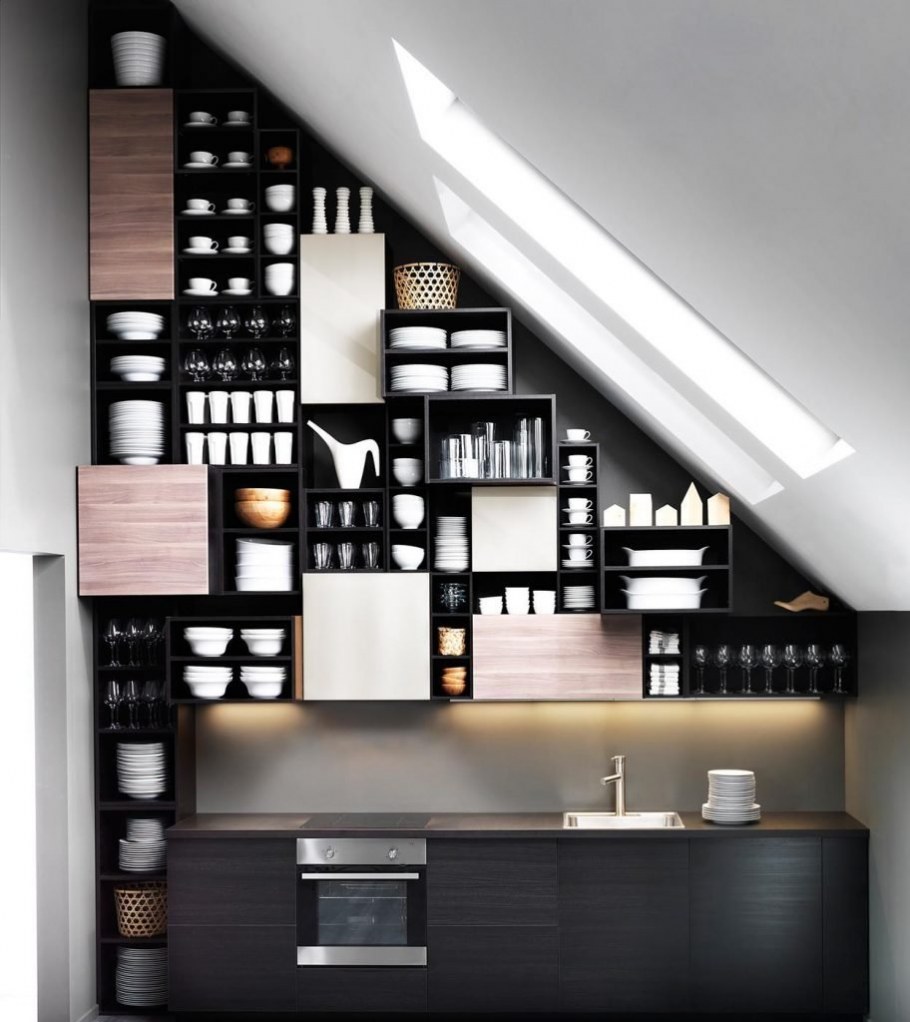 Двухуровневая кухня икеа