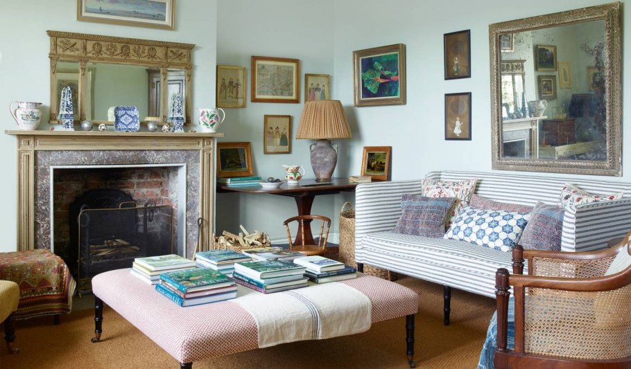 Английская гостиная в деревенском стиле