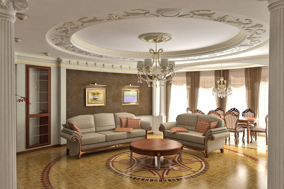 Гостиная в классическом стиле