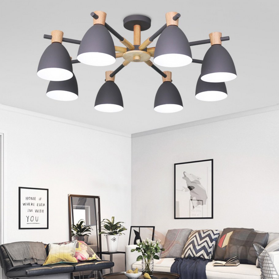 Потолочная люстра Folke 8 Gray