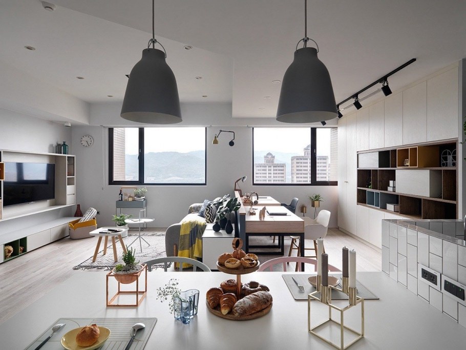 Гостиная Сканди освещение