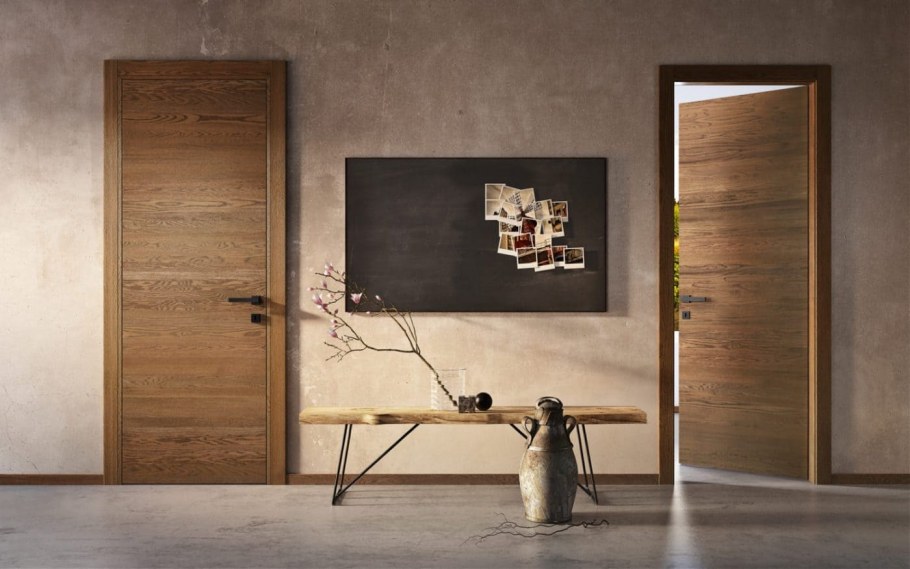 Дубовые двери в интерьере