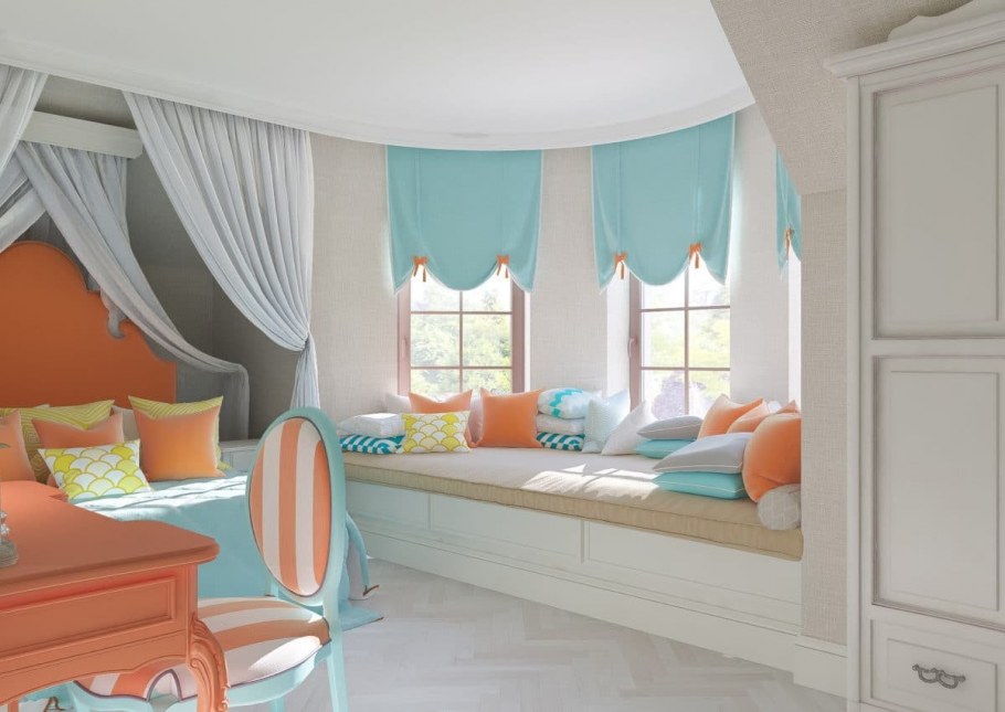 Детские комнаты с эркером