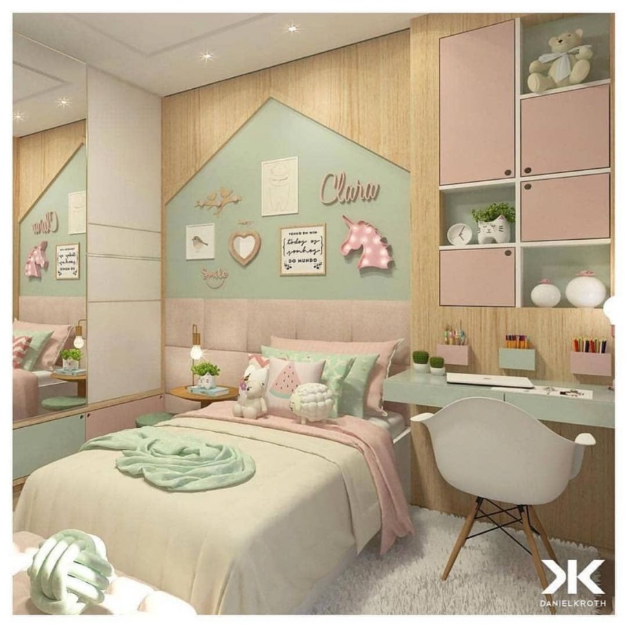 Корейская спальня для девочек
