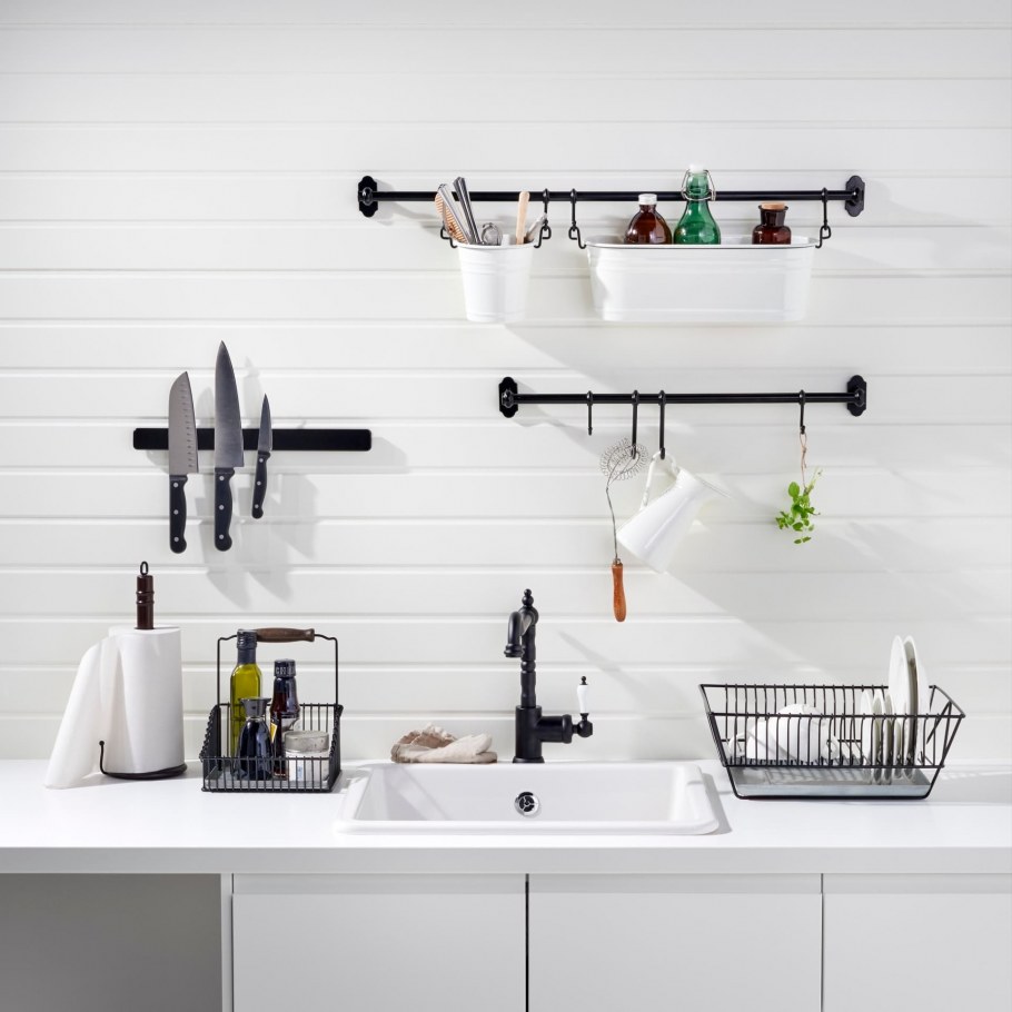 Черный рейлинг ФИНТОРП икеа