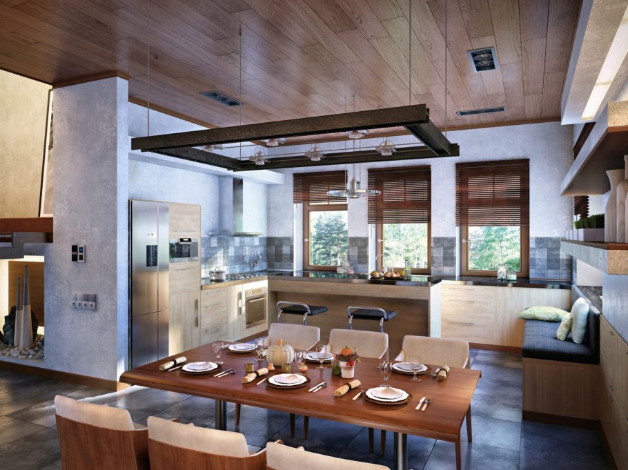 Интерьер американского загородного дома