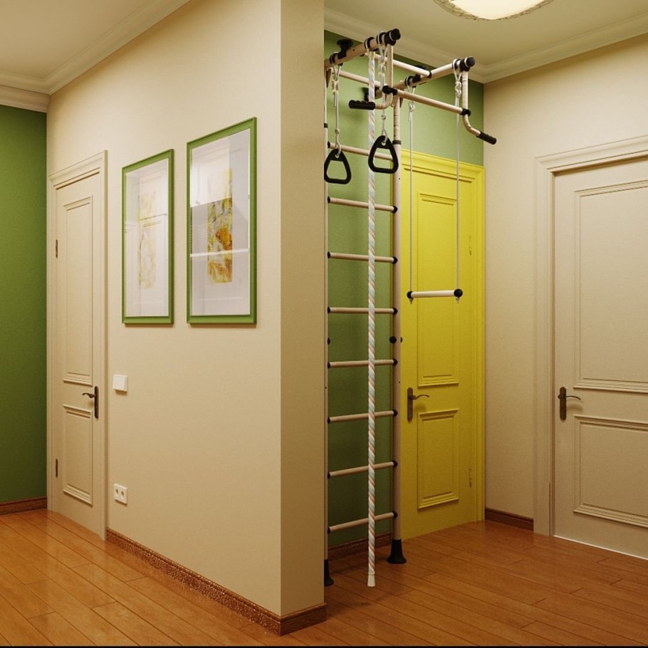 Прихожая в зеленом цвете