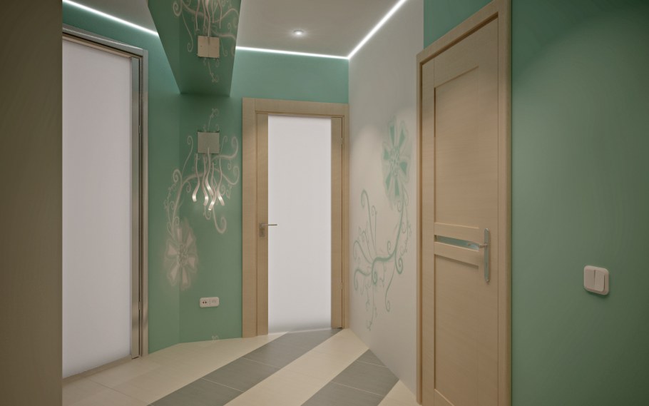 Салатовая прихожая