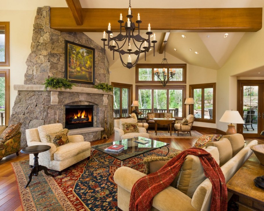 Гостиная в загородном стиле