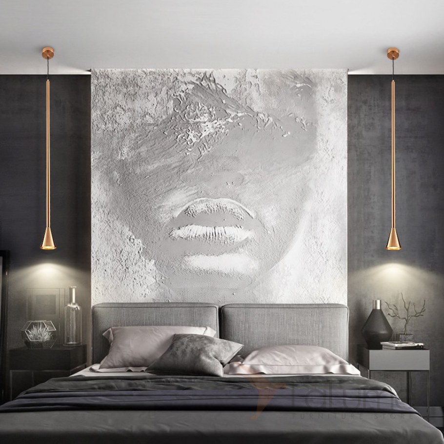 Подвесные светильники в спальне