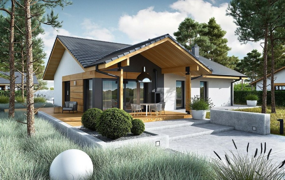 Одноэтажный дом из арболита проекты 10м12м