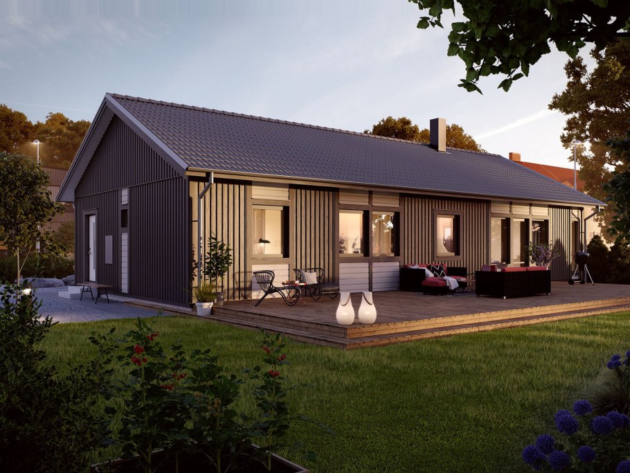 Скандинавский каркасник одноэтажный